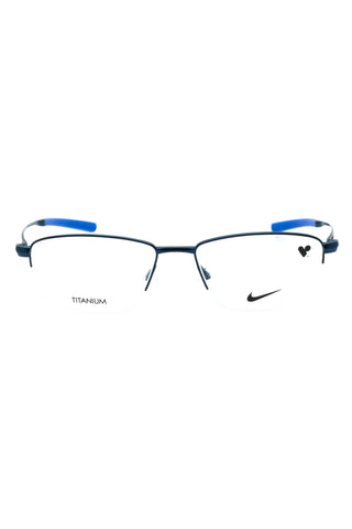 Nike NIKE 6045 Eyeglasses Satin Navy/Clear demo lens-AmbrogioShoes