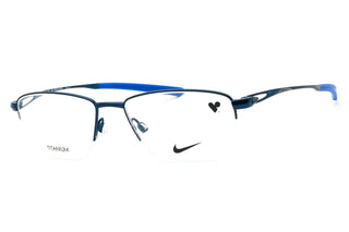 Nike NIKE 6045 Eyeglasses Satin Navy/Clear demo lens-AmbrogioShoes