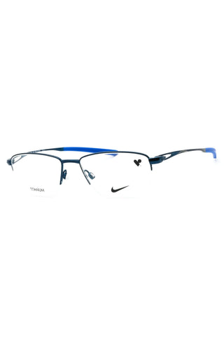 Nike NIKE 6045 Eyeglasses Satin Navy/Clear demo lens-AmbrogioShoes