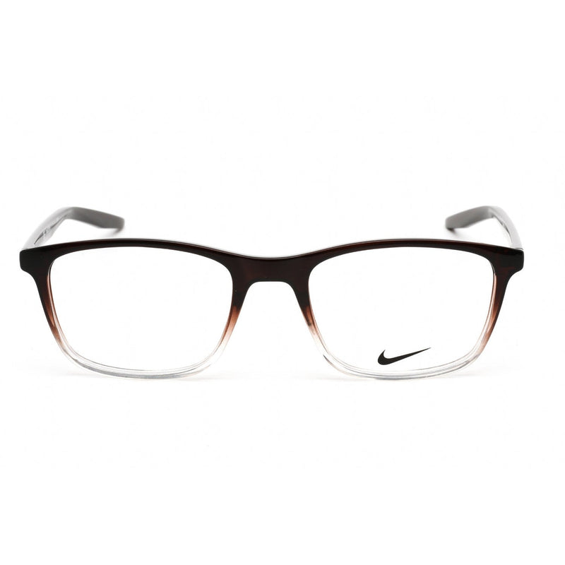 Nike NIKE 7129 Eyeglasses BROWN BASALT/CLEAR FADE/Clear demo lens Unisex Unisex-AmbrogioShoes