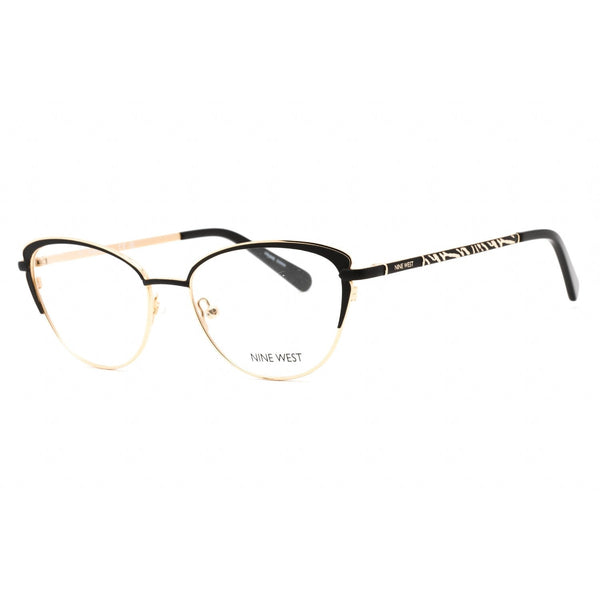 Nine West NW1104 Eyeglasses BLACK/GOLD/Clear demo lens-AmbrogioShoes