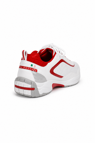 PRADA Luna Rossa Men's Sneaker Men's Designer Shoes LUE001 White/Red (LRM01)-AmbrogioShoes