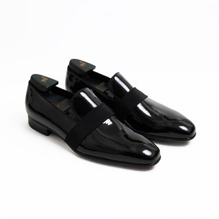 Pastori Galba Men's Shoes Black Patent Calf-Skin Leather Loafer (PAS1009)-AmbrogioShoes