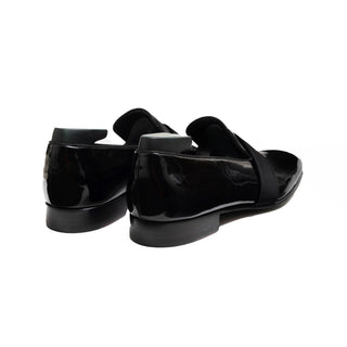 Pastori Galba Men's Shoes Black Patent Calf-Skin Leather Loafer (PAS1009)-AmbrogioShoes