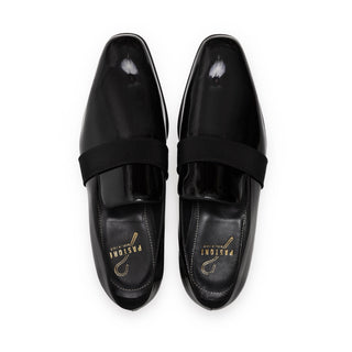 Pastori Galba Men's Shoes Black Patent Calf-Skin Leather Loafer (PAS1009)-AmbrogioShoes