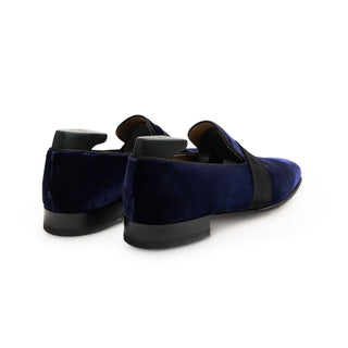 Pastori Galba Men's Shoes Navy Velvet Loafer (PAS1008)-AmbrogioShoes