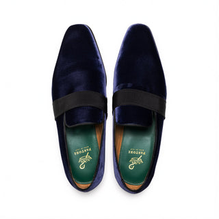 Pastori Galba Men's Shoes Navy Velvet Loafer (PAS1008)-AmbrogioShoes