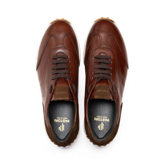 Pastori Heraclius Men's Shoes Brown Suede & Calf-Skin Leather Sneaker (PAS1013)-AmbrogioShoes