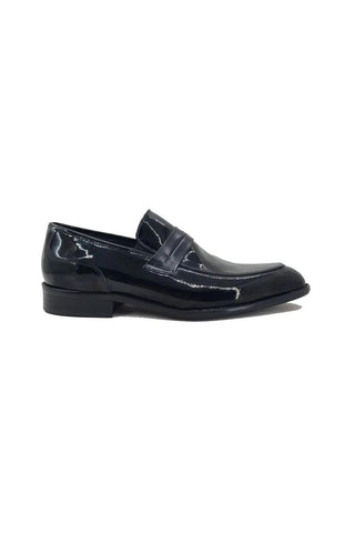 Patent Leather Tuxedo Penny Loafer