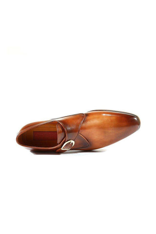 Paul Parkman 011B Calf-Skin Leather Monk-Strap Loafers (PM1021)-AmbrogioShoes