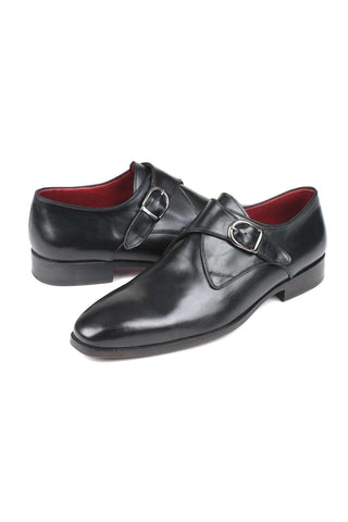 Paul Parkman 011B Calf-Skin Leather Monk-Strap Loafers (PM1021)-AmbrogioShoes