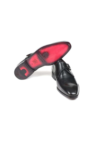 Paul Parkman 011B Calf-Skin Leather Monk-Strap Loafers (PM1021)-AmbrogioShoes