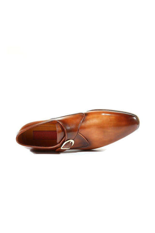 Paul Parkman 011B Leather Monk-Strap Loafers (PM1021)-AmbrogioShoes