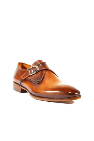 Paul Parkman 011B Leather Monk-Strap Loafers (PM1021)-AmbrogioShoes