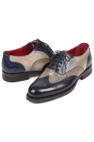 Paul Parkman 021 Calf-Skin Leather Goodyear Welted Wing-Tip Oxfords (PM6169)-AmbrogioShoes
