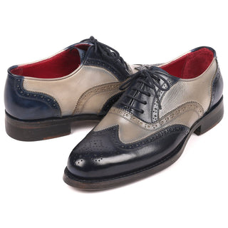 Paul Parkman 021 Men's Shoes Calf-Skin Leather Goodyear Welted Wing-Tip Oxfords (PM6169)-AmbrogioShoes