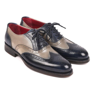Paul Parkman 021 Men's Shoes Calf-Skin Leather Goodyear Welted Wing-Tip Oxfords (PM6169)-AmbrogioShoes