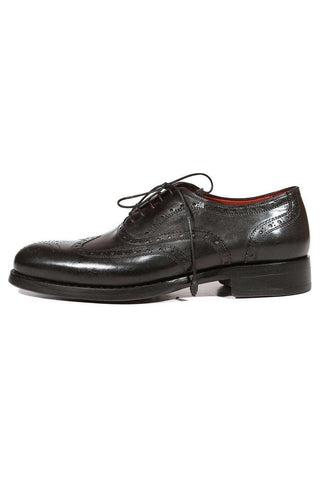 Paul Parkman 027TR Men's Handmade Shoes Navy Calf-Skin Leather Wingtip Oxfords (PM6296)-AmbrogioShoes