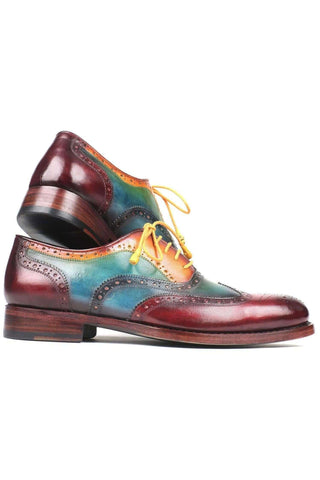 Paul Parkman 027TR Navy Leather Wingtip Oxfords (PM6296)-AmbrogioShoes