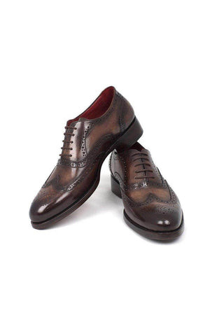 Paul Parkman 027TR Navy Leather Wingtip Oxfords (PM6296)-AmbrogioShoes