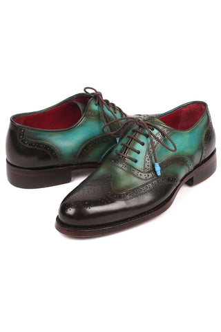 Paul Parkman 027TR Navy Leather Wingtip Oxfords (PM6296)-AmbrogioShoes