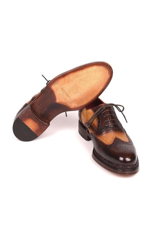 Paul Parkman 027TR Navy Leather Wingtip Oxfords (PM6296)-AmbrogioShoes