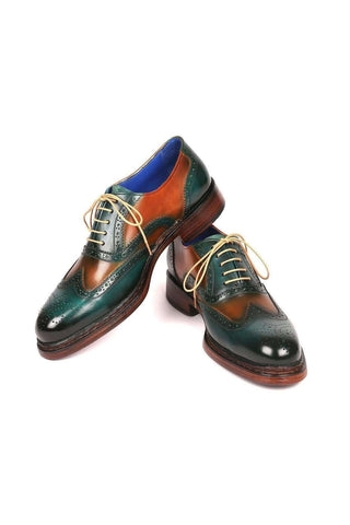 Paul Parkman 027TR Navy Leather Wingtip Oxfords (PM6296)-AmbrogioShoes