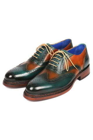 Paul Parkman 027TR Navy Leather Wingtip Oxfords (PM6296)-AmbrogioShoes
