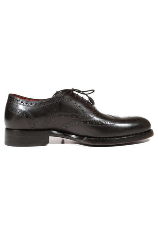 Paul Parkman 027TR Navy Leather Wingtip Oxfords (PM6296)-AmbrogioShoes