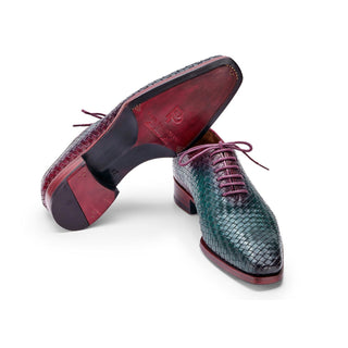 Paul Parkman 044 Men's Shoes Woven Calf-Skin Leather Goodyear Welted Oxfords (PM6447)-AmbrogioShoes