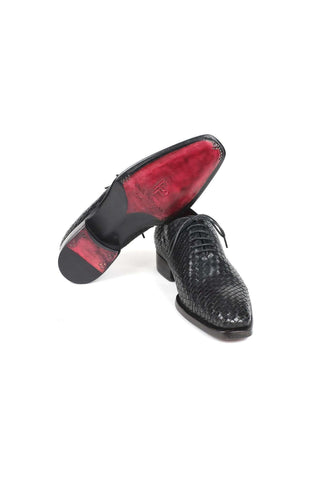 Paul Parkman 044 Woven Calf-Skin Leather Goodyear Welted Oxfords (PM6447)-AmbrogioShoes