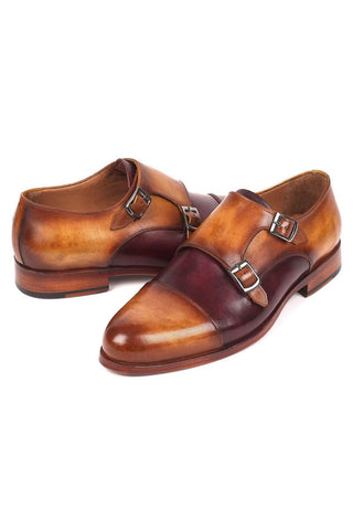 Paul Parkman 045 Calf-Skin Leather Double Monk-Straps (PM6158)-AmbrogioShoes