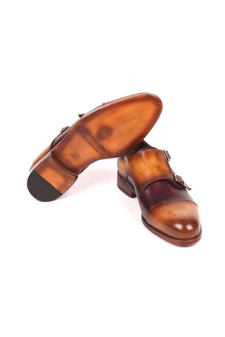 Paul Parkman 045 Calf-Skin Leather Double Monk-Straps (PM6158)-AmbrogioShoes
