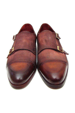 Paul Parkman 045 Calf-Skin & Suede Cap-Toe Double Monk-Strap (PM4001)-AmbrogioShoes