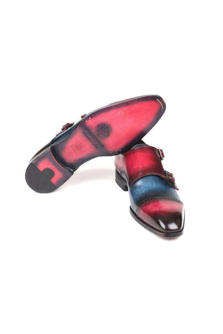 Paul Parkman 045 Leather Double Monk-Straps (PM6158)-AmbrogioShoes