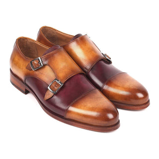 Paul Parkman 045 Men's Shoes Calf-Skin Leather Double Monk-Straps (PM6158)-AmbrogioShoes
