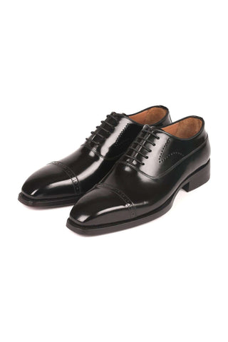 Paul Parkman 056BLK84 Burgundy Polished Leather Cap-Toe Oxfords(PM6259)