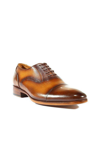 Paul Parkman 074 Mens's Shoes Calf-Skin Leather Cap-Toe Oxfords (PM4028)-AmbrogioShoes