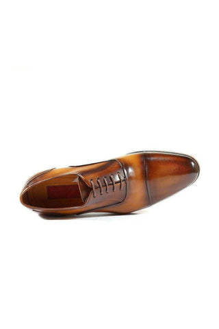 Paul Parkman 074 Mens's Shoes Leather Cap-Toe Oxfords (PM4028)-AmbrogioShoes