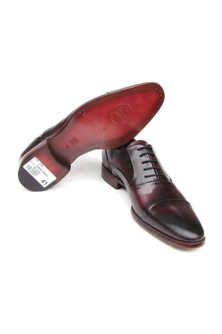 Paul Parkman 074 Mens's Shoes Leather Cap-Toe Oxfords (PM4028)-AmbrogioShoes