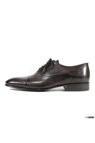 Paul Parkman 074 Mens's Shoes Leather Cap-Toe Oxfords (PM4028)-AmbrogioShoes