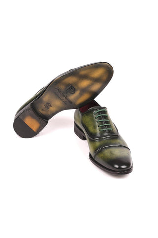 Paul Parkman 077 Men's Calf-Skin Leather Cap-Toe Oxfords (PM6164)-AmbrogioShoes