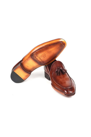 Paul Parkman 082 Calf-Skin Leather Opanka Tassel Loafers (PM6358)-AmbrogioShoes