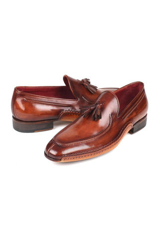 Paul Parkman 082 Calf-Skin Leather Opanka Tassel Loafers (PM6358)-AmbrogioShoes