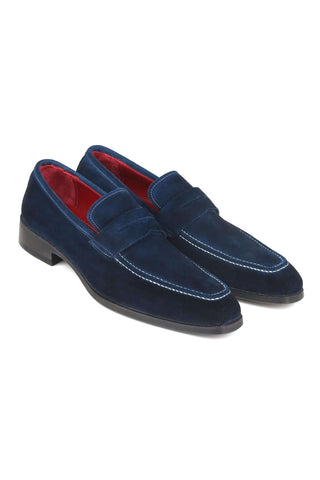 Paul Parkman 10SD21 Suede Penny Loafers (PM6322)