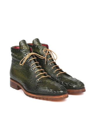 Paul Parkman 12811 Crocodile Embossed Calf-Skin Leather Boots (PM6422)-AmbrogioShoes