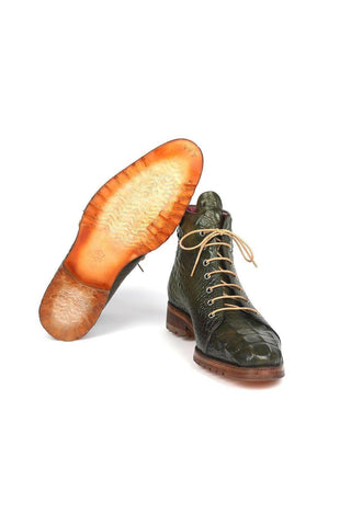Paul Parkman 12811 Crocodile Embossed Calf-Skin Leather Boots (PM6422)-AmbrogioShoes