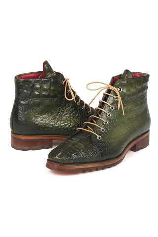 Paul Parkman 12811 Crocodile Embossed Calf-Skin Leather Boots (PM6422)-AmbrogioShoes