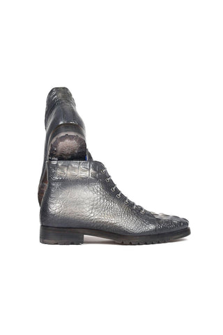 Paul Parkman 12811 Crocodile Embossed Calf-Skin Leather Boots (PM6422)-AmbrogioShoes