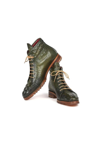 Paul Parkman 12811 Crocodile Embossed Leather Boots (PM6422)-AmbrogioShoes